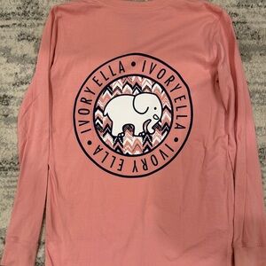 Ivory Ella Pink Long Sleeve with Elephant Design
